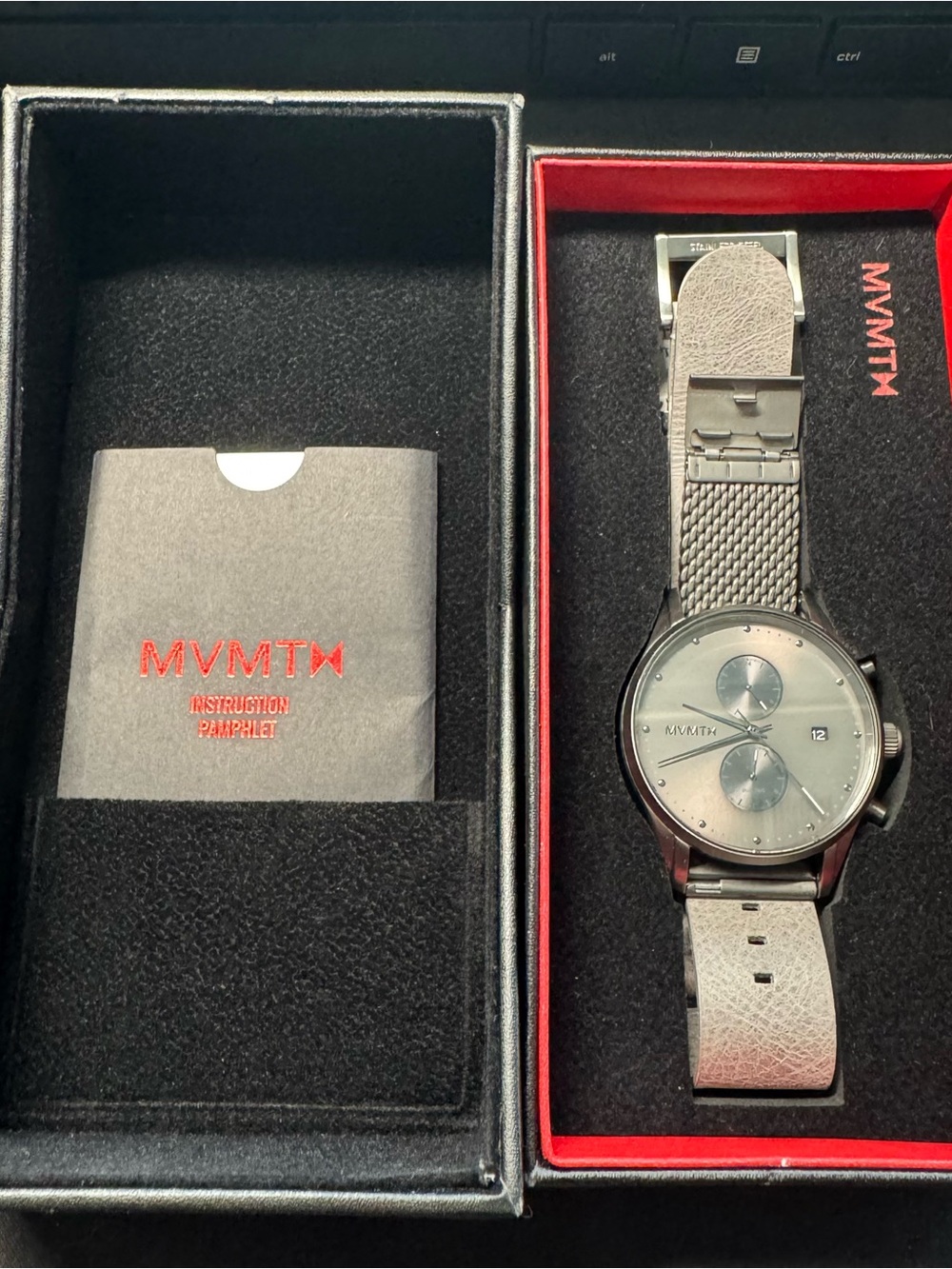 MVMT Monochrome Chronograph Watch w/ 2 Straps